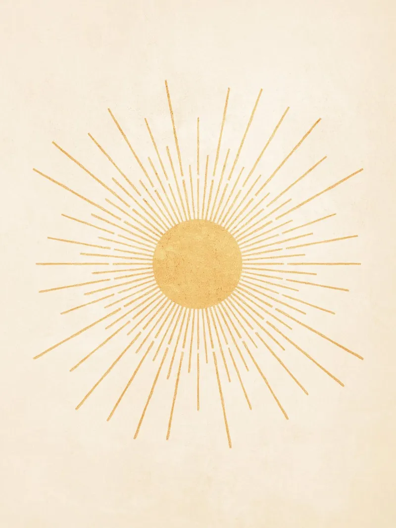 Boho Yellow Sun no. 3 pellicola backlit da apoloprints