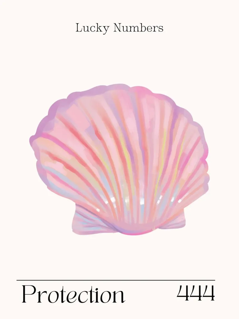 Conchiglia rosa, angelo della protezione Numeri 444 tela con Cornice a cassetta da Peaches Art Prints