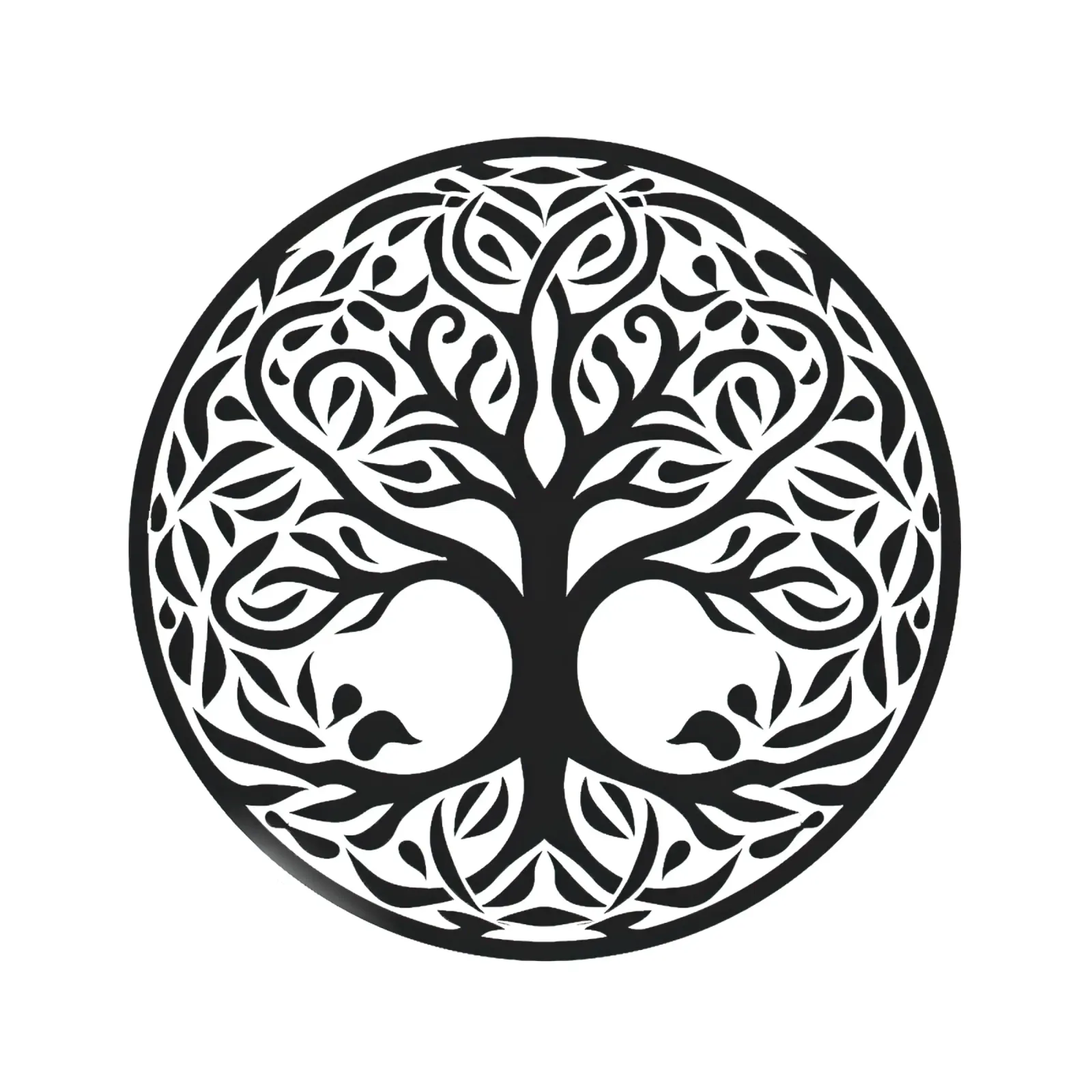 Albero della vita in bianco e nero alluminio dibond da Spiritual Touch