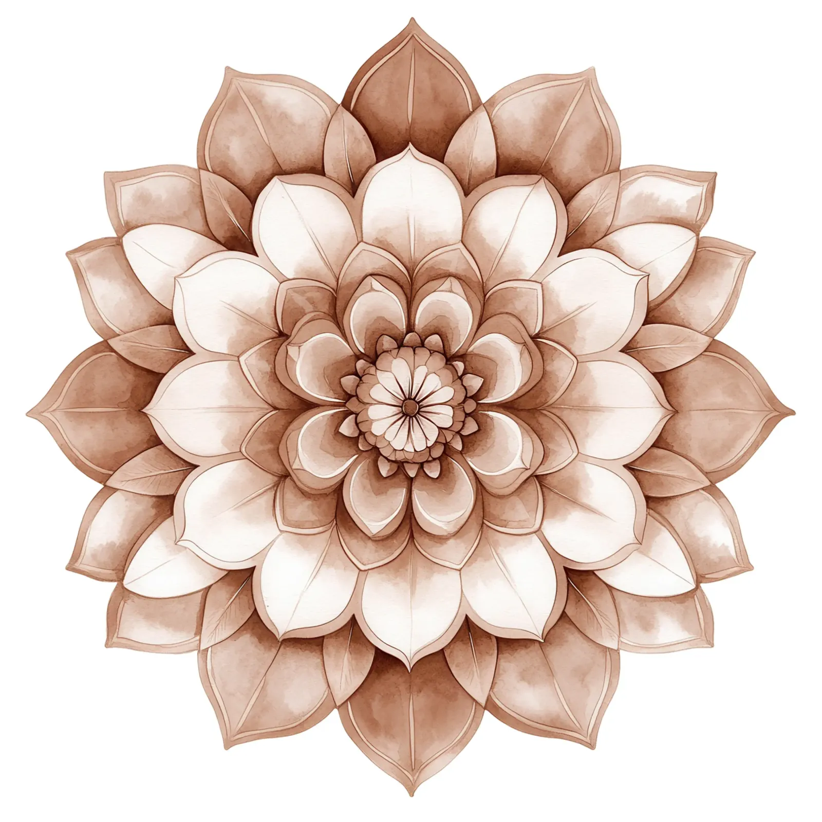 Mandala di moka ad acquerello pellicola backlit da Spiritual Touch