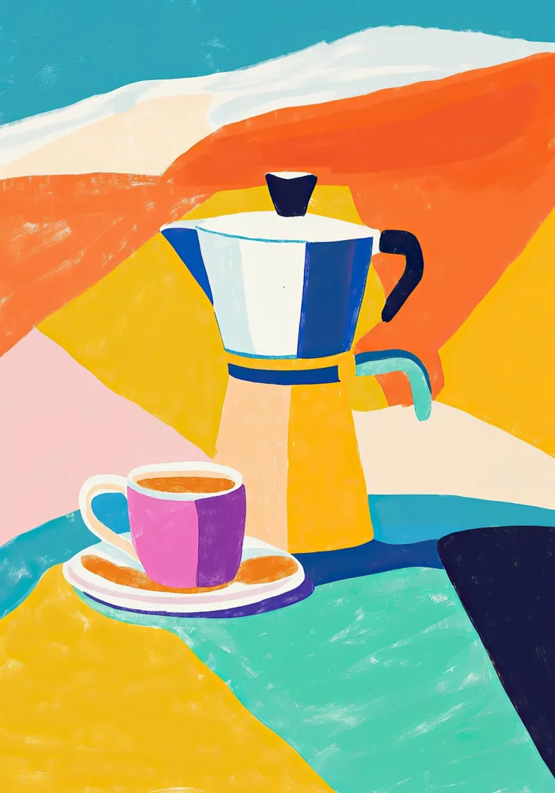 Caffè colorato plexiglass da Nikis Art Studio