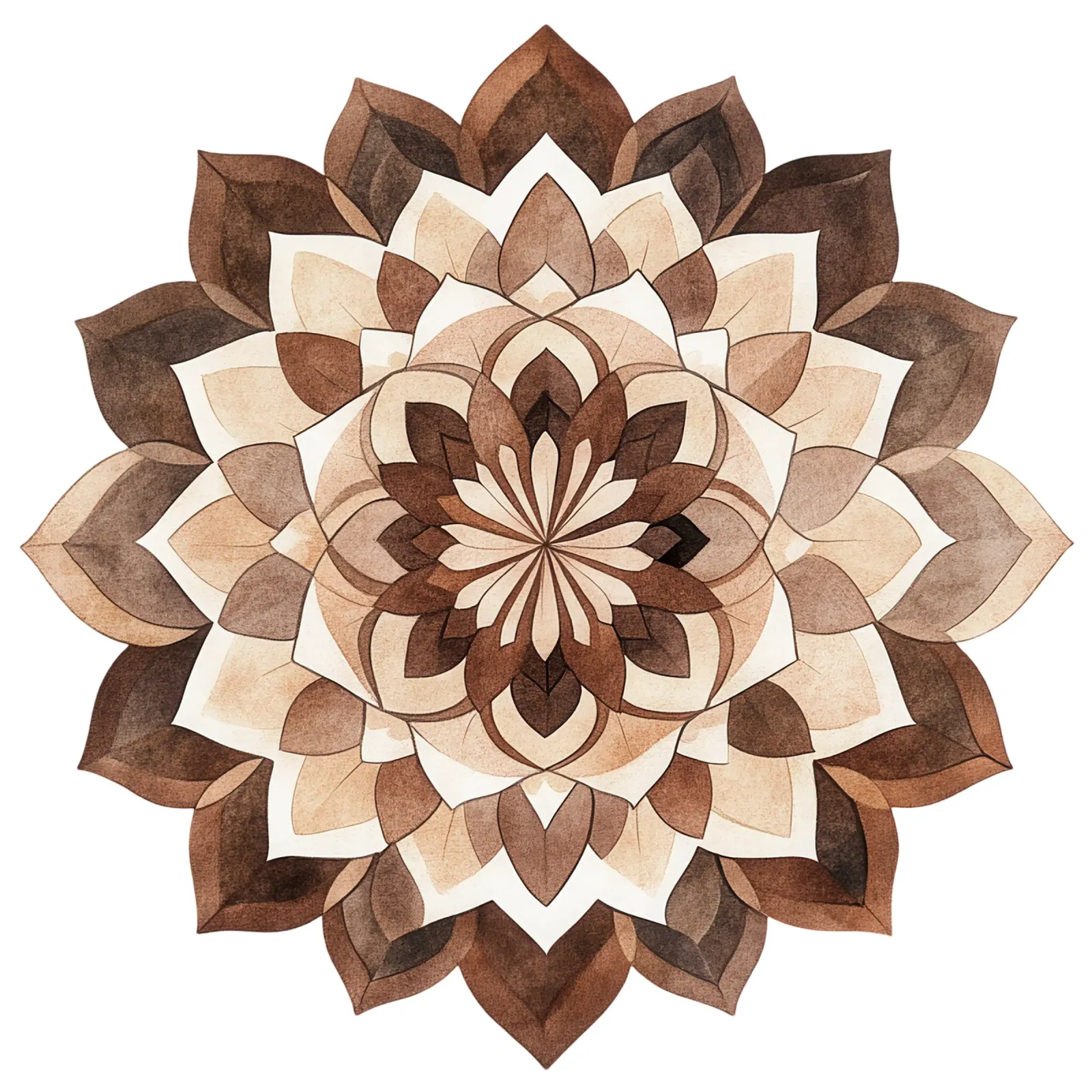 Mandala di moka ad acquerello pellicola backlit da Spiritual Touch