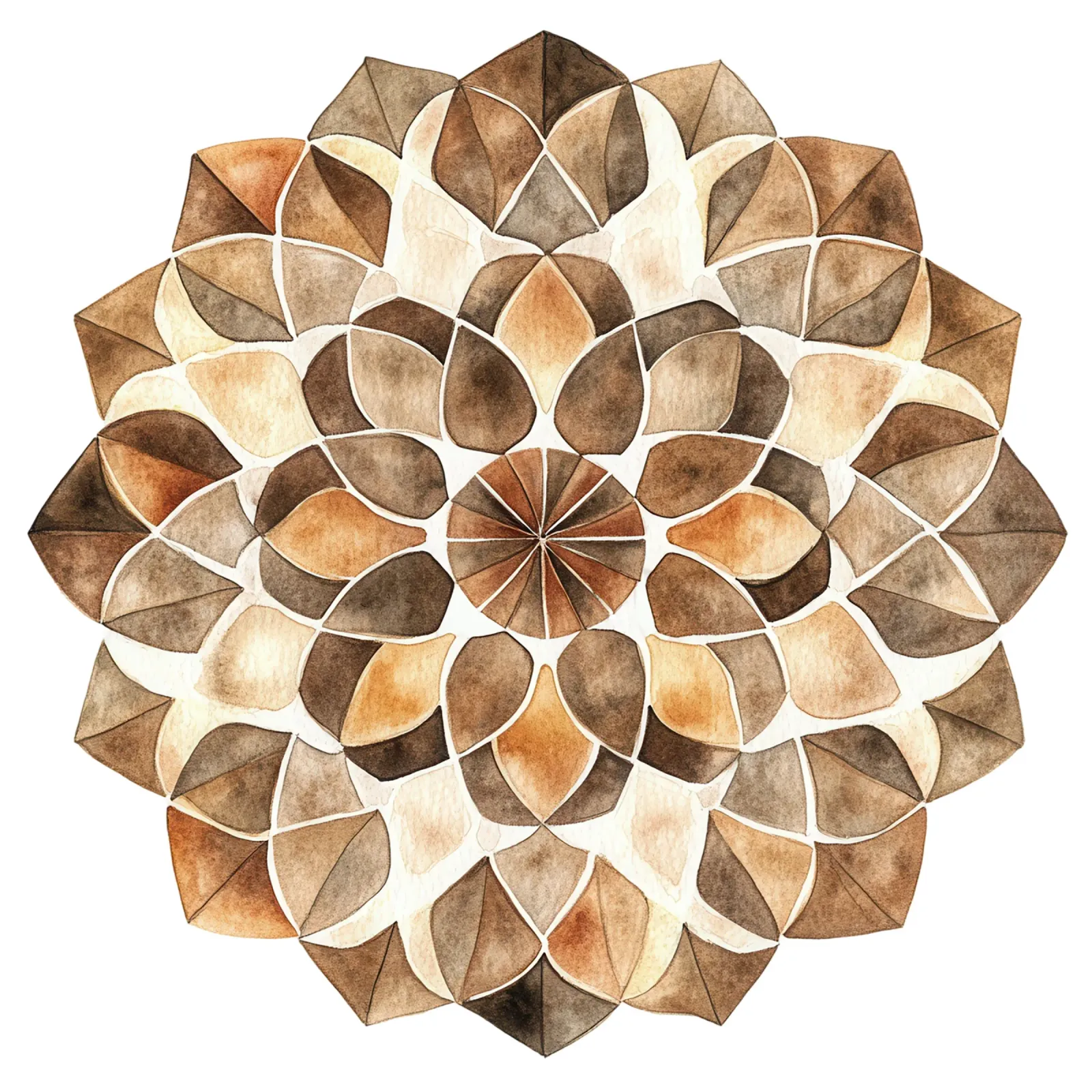 Mandala di moka ad acquerello carta hahnemühle da Spiritual Touch