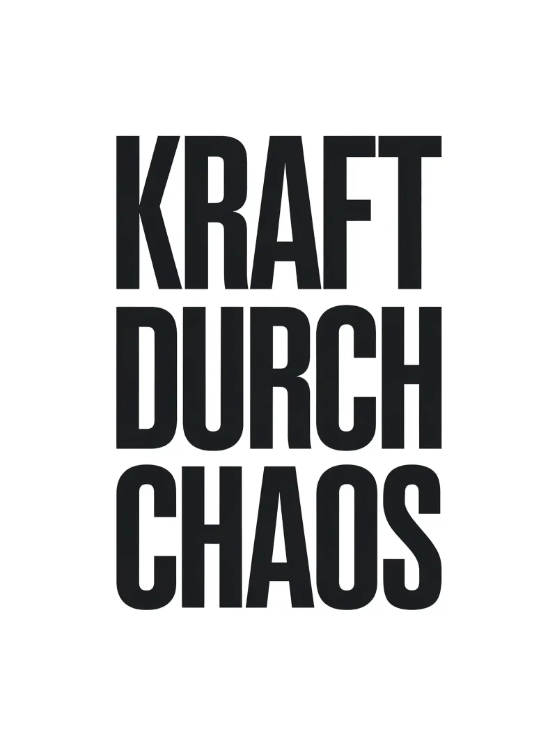 Kraft Durch Chaos plexiglass da Hey Vincent