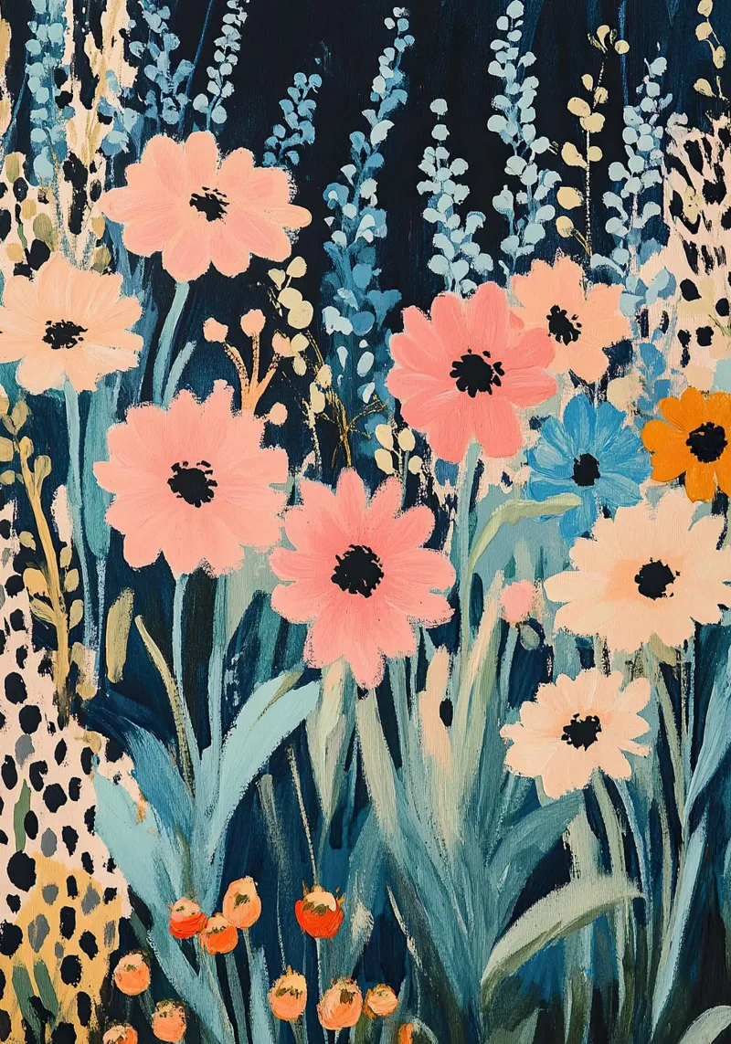 Fiori di leopardo carta hahnemühle da Nikis Art Studio