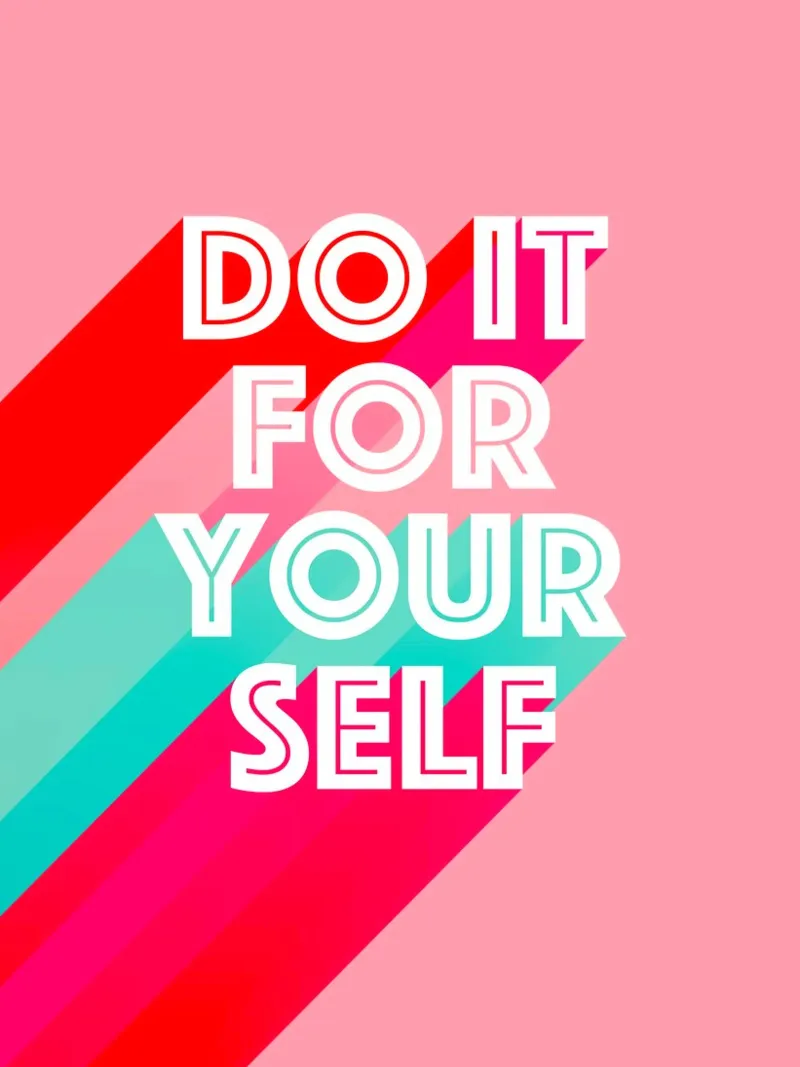 Do it for Yourself - Typographie de motivation rose hahnemühle de Dominique Vari Words