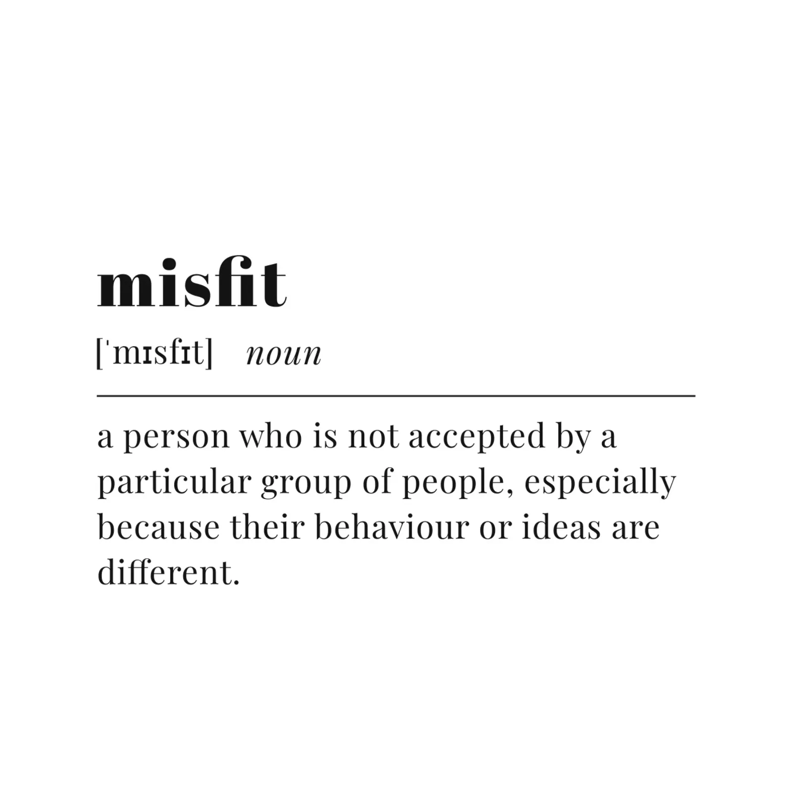misfit poster con telaio in legno da pilotpegasus