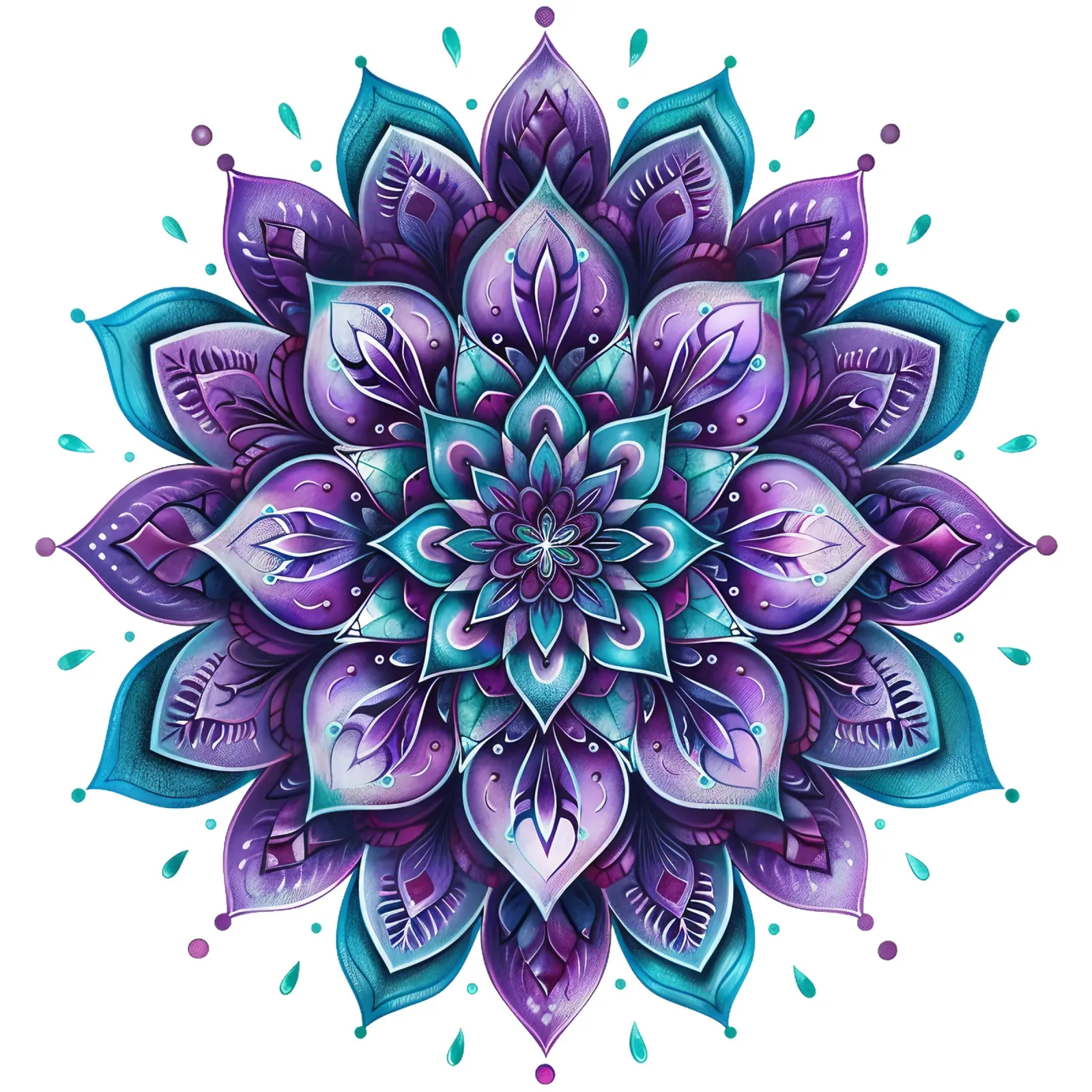 Mandala viola pellicola backlit da Spiritual Touch