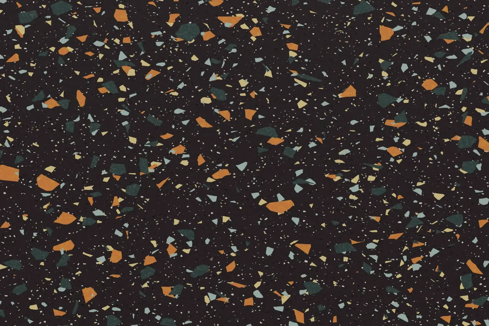 Terrazzo nero, verde acqua e arancione pellicola backlit da amini54