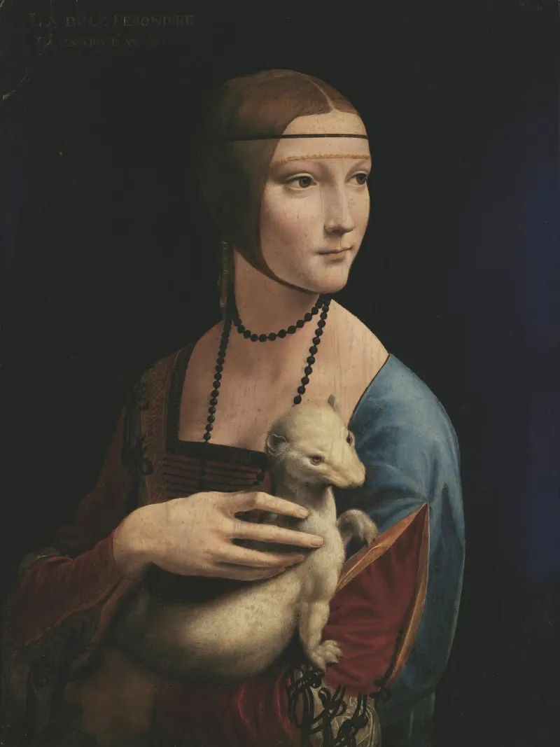 Leonardo da Vinci Dama con l'ermellino pellicola backlit da Timeless Artworks