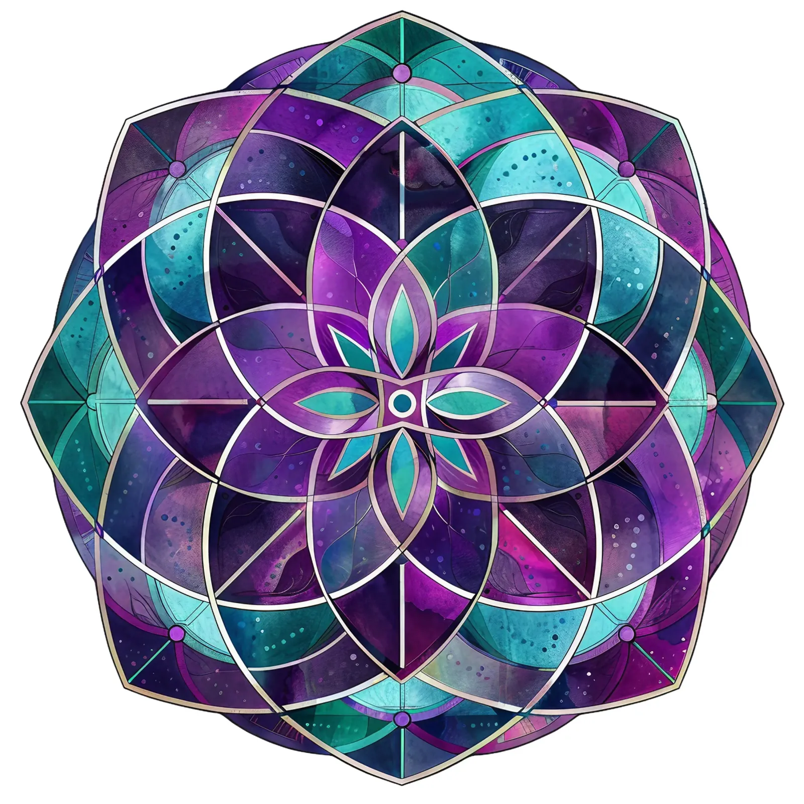 Mandala viola pellicola backlit da Spiritual Touch