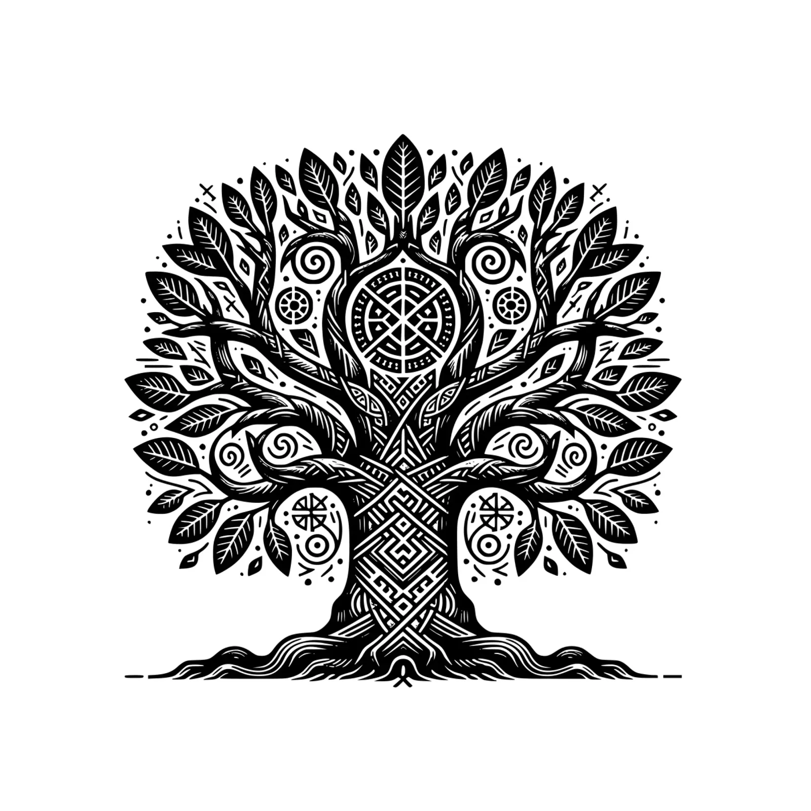 Albero della vita in bianco e nero pellicola backlit da Spiritual Touch