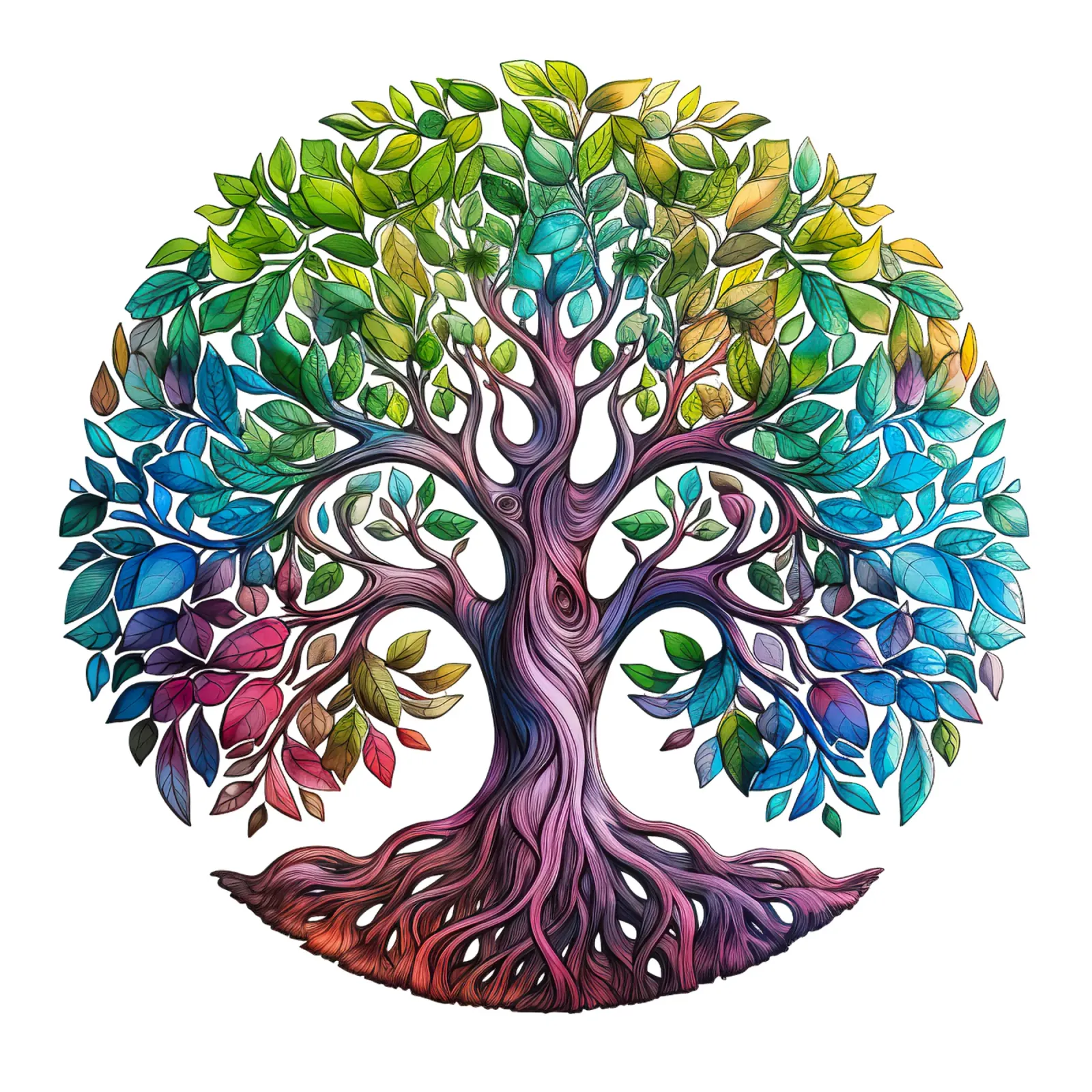 Albero della vita colorato pellicola backlit da Spiritual Touch