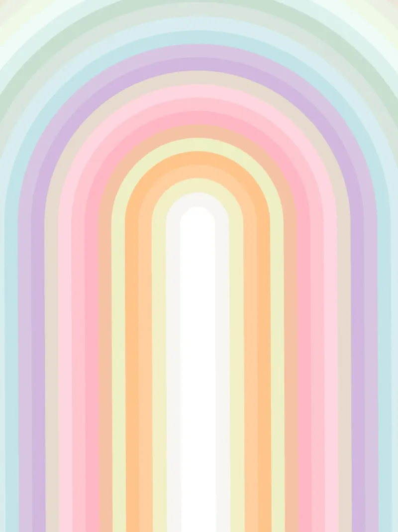 Candy Pastel Rainbow Dream poster con telaio in alluminio da Dominique Vari Abstract