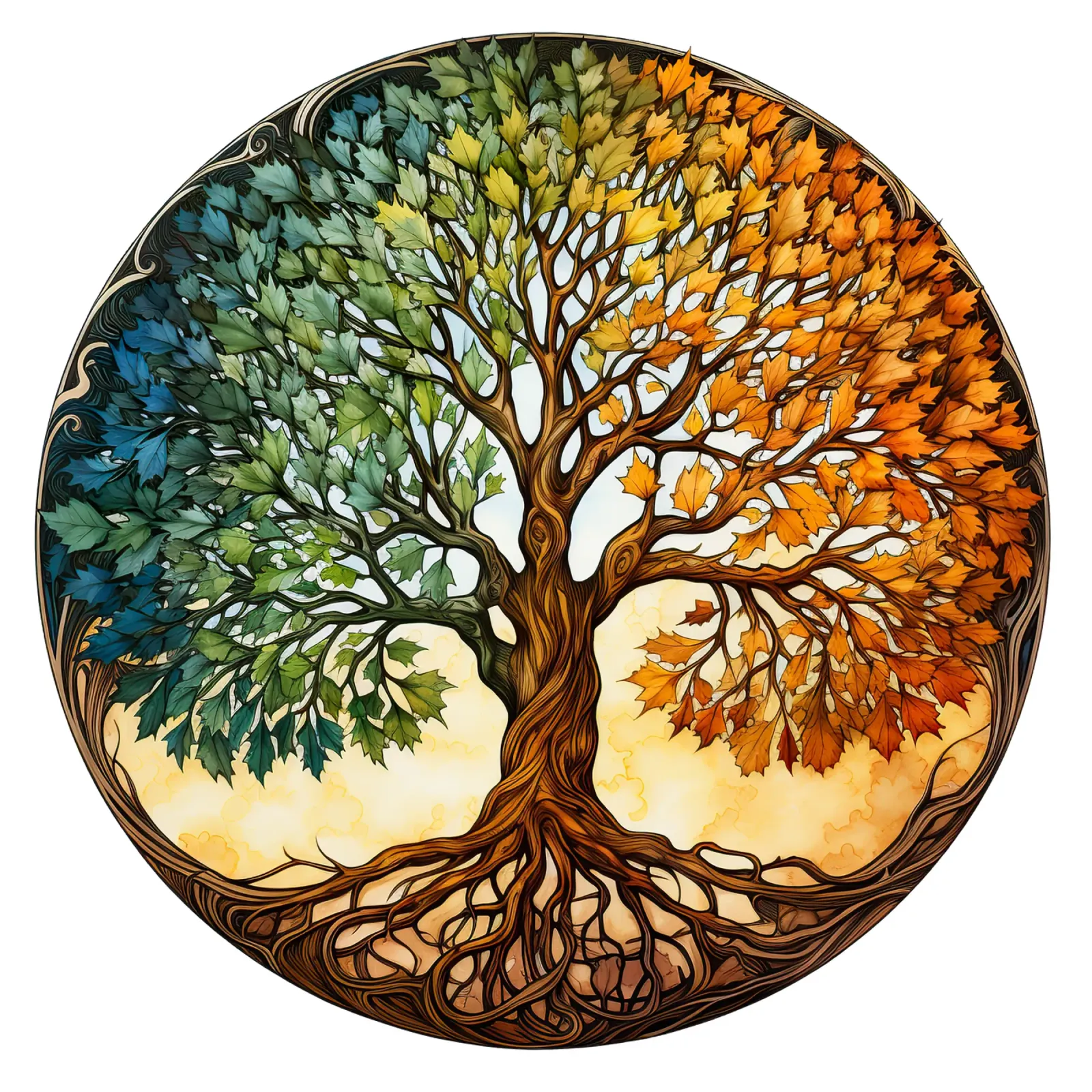 Albero della vita colorato pellicola backlit da Spiritual Touch