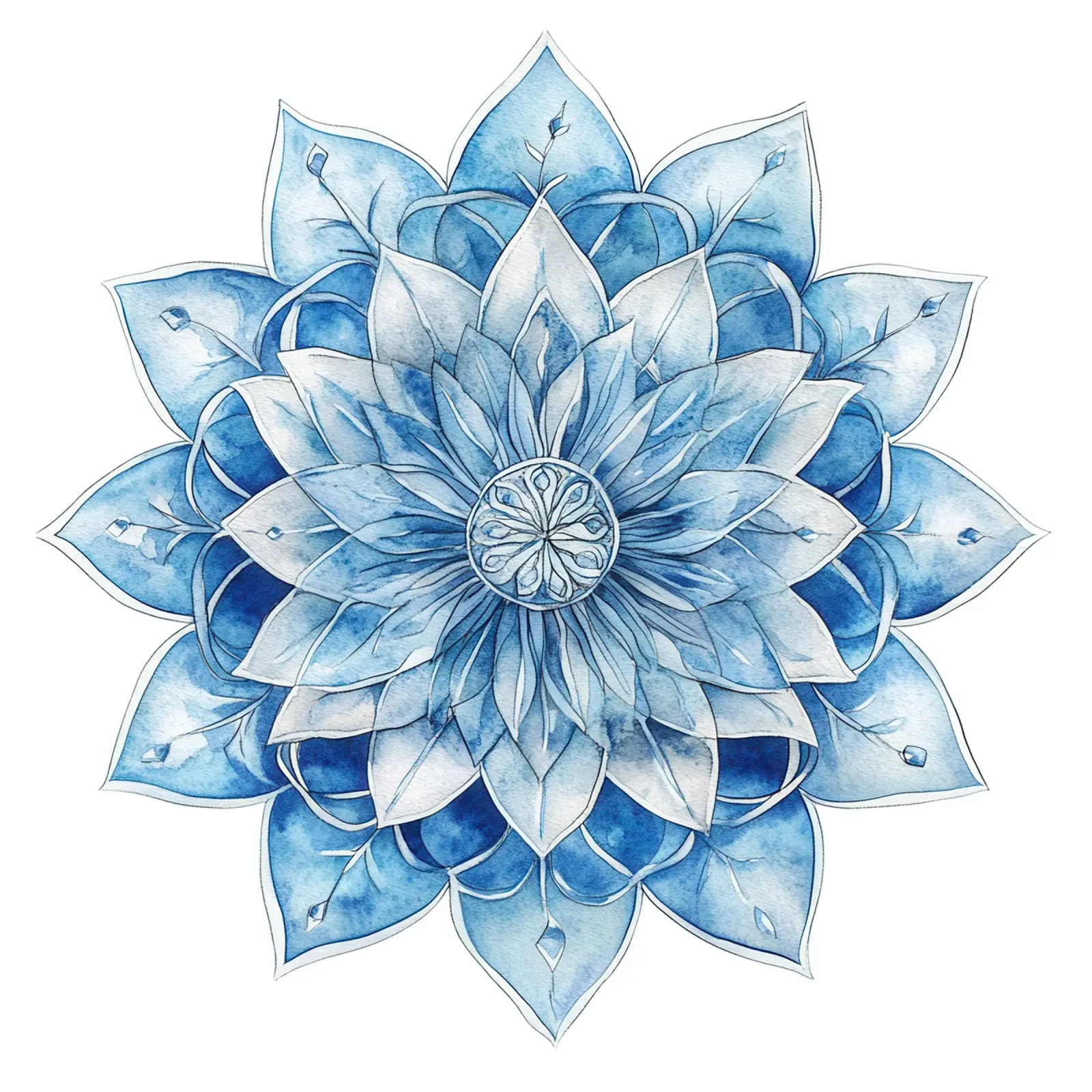 Mandala smerigliato ad acquerello poster da Spiritual Touch