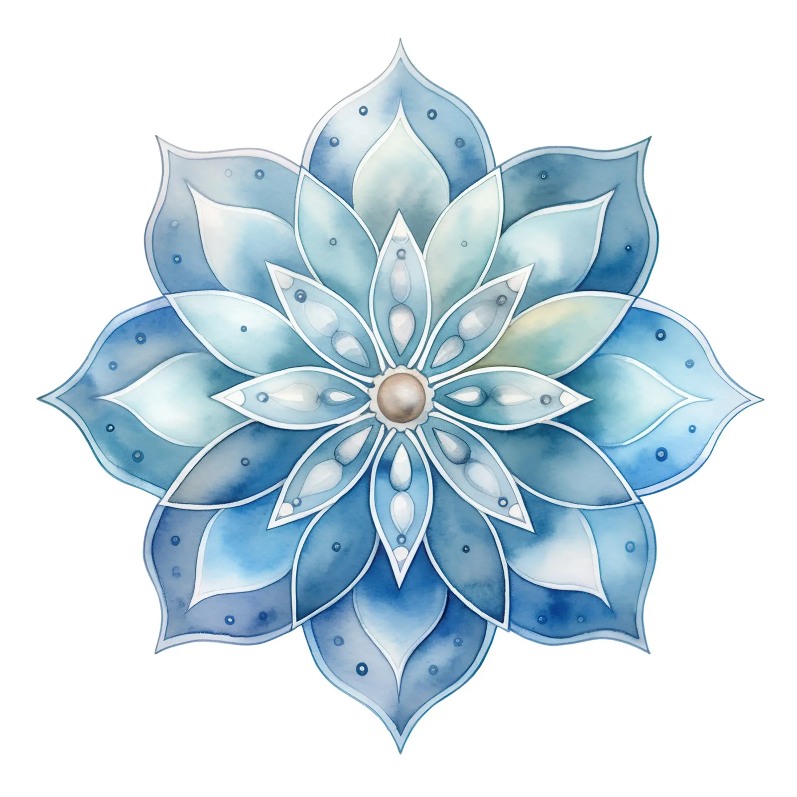 Mandala smerigliato ad acquerello poster da Spiritual Touch