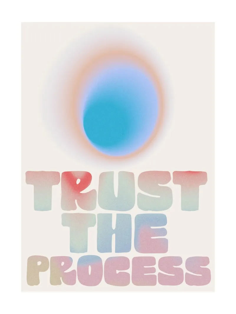 Trust The Process (Radiant) pannello forex da treechild