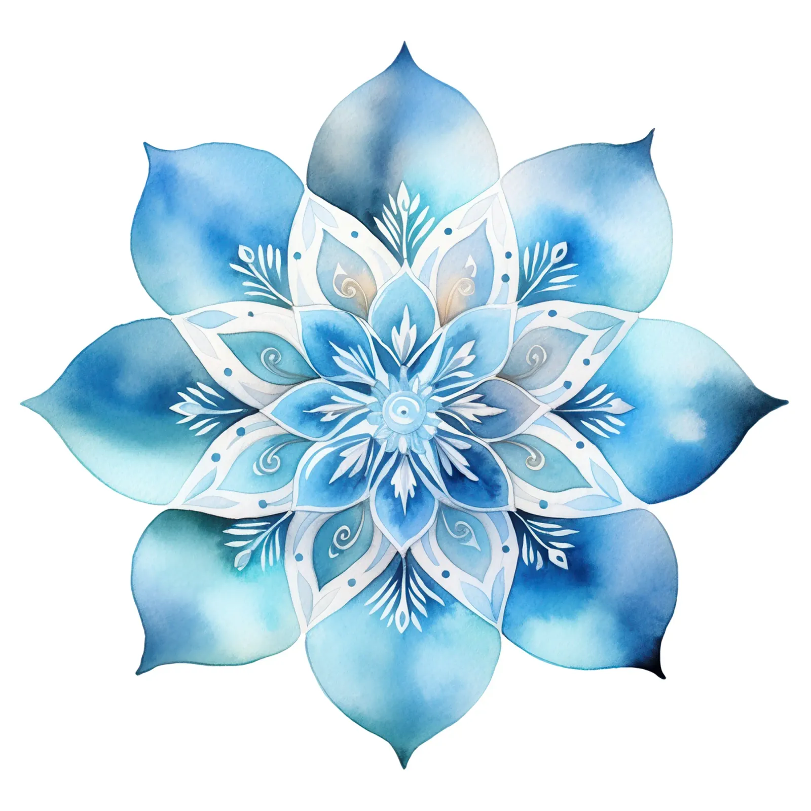 Mandala smerigliato ad acquerello pellicola backlit da Spiritual Touch