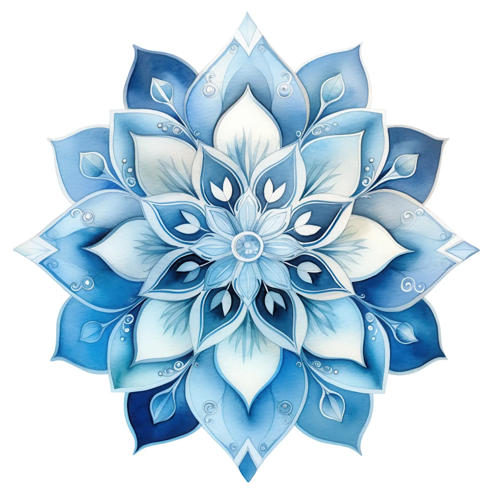 Mandala smerigliato ad acquerello poster da Spiritual Touch