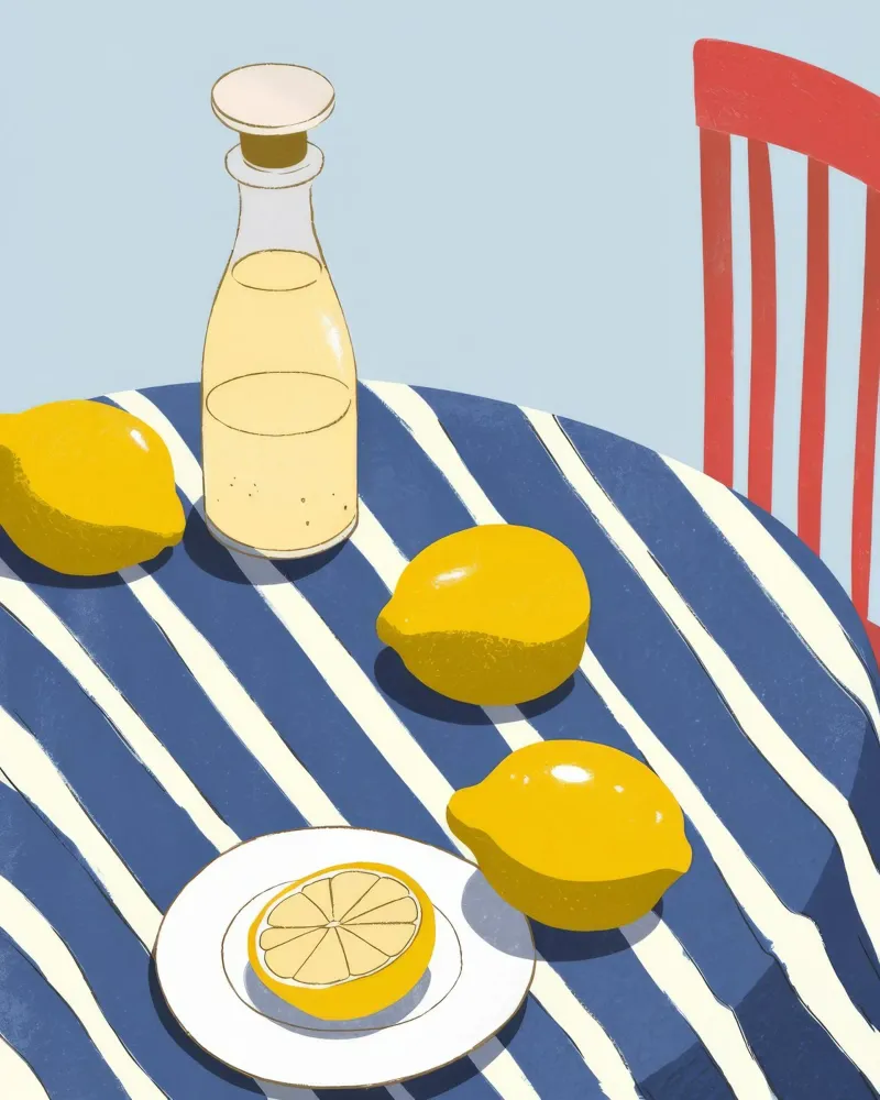 Lemonade on Table canvas by Demar Galleria