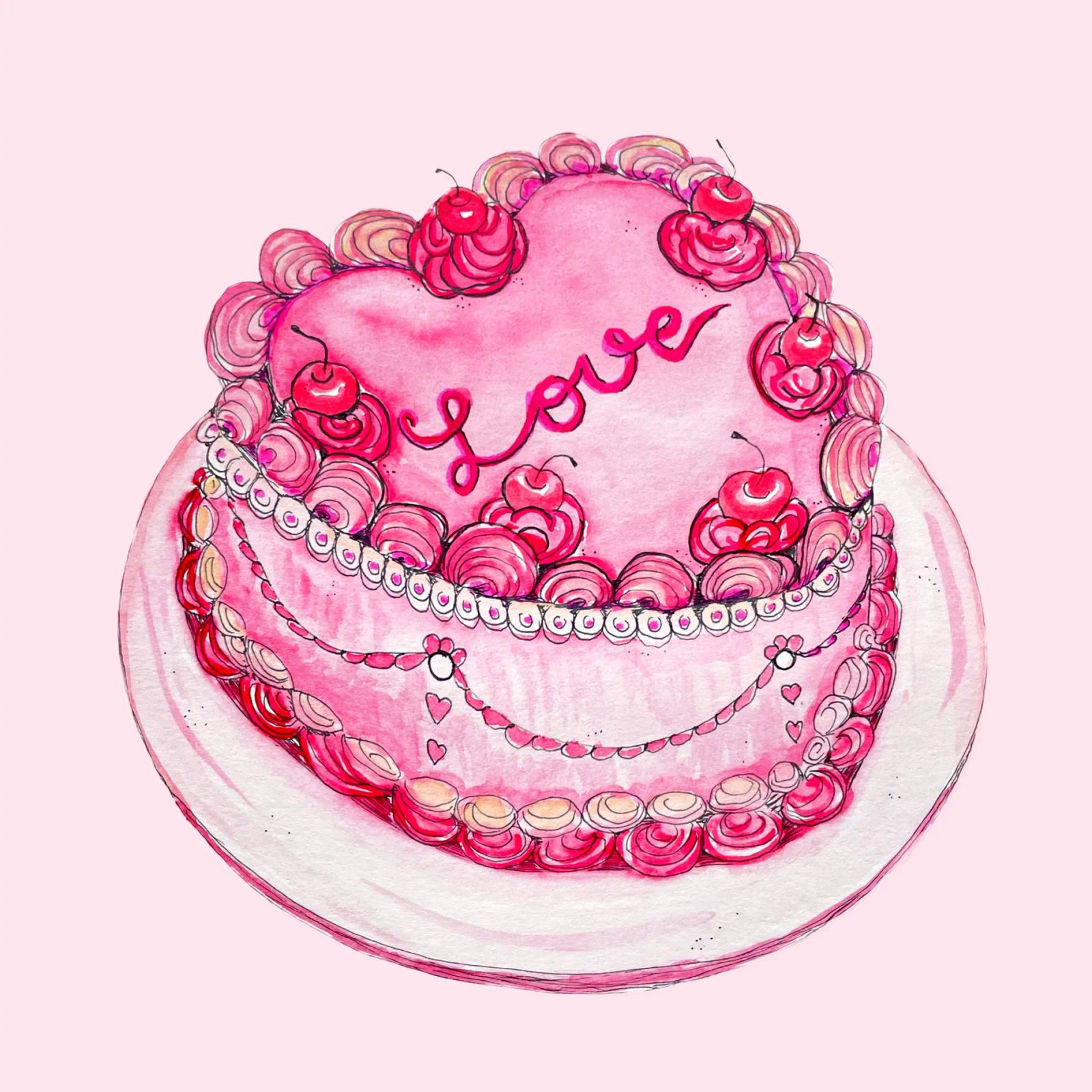 Sahnetorte Love Poster von Illustration Raissa Oltmanns