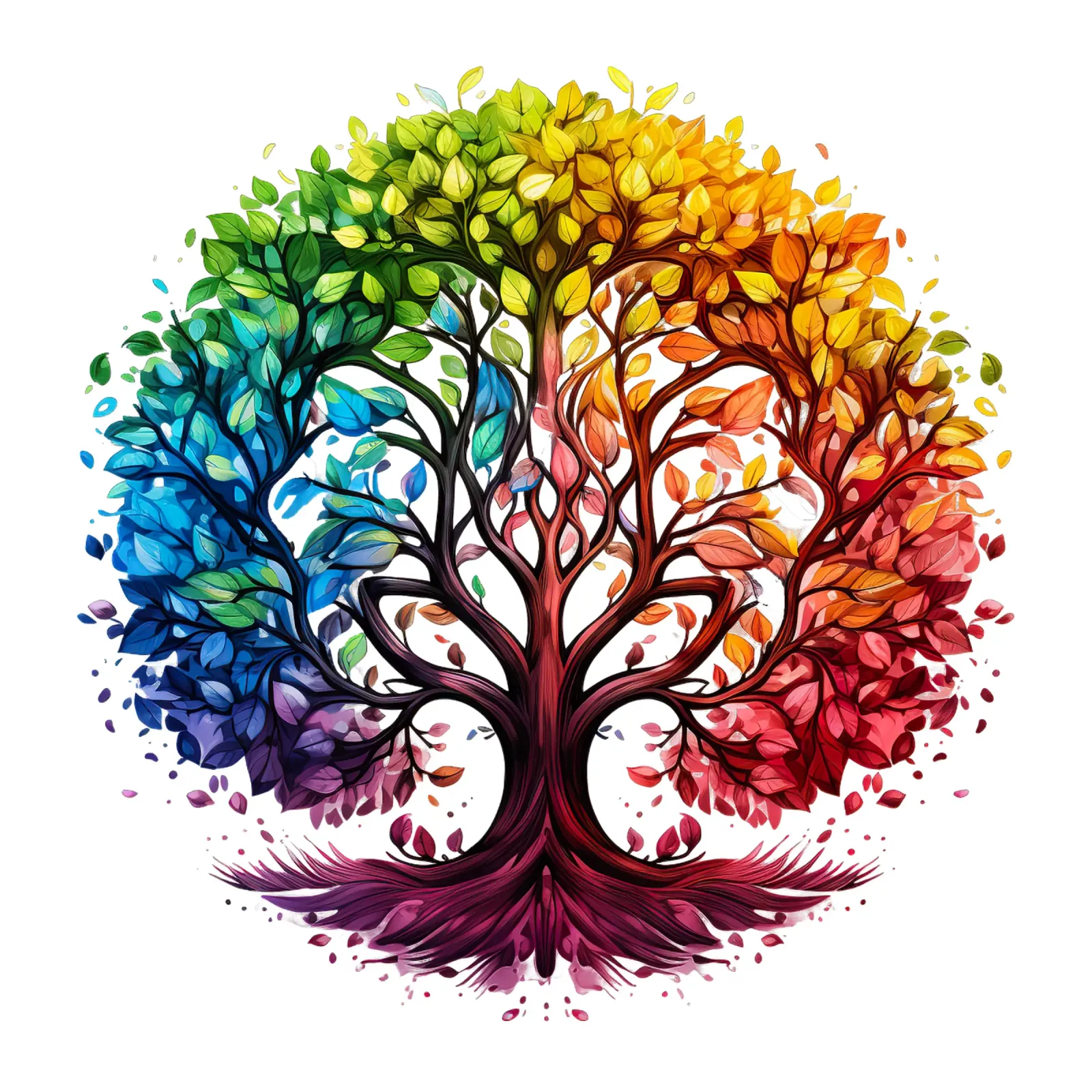 Albero della vita colorato pellicola backlit da Spiritual Touch