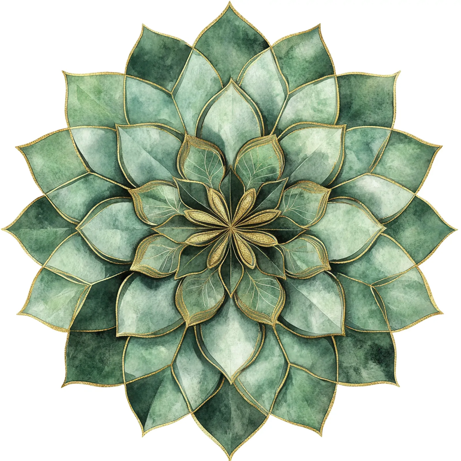 Mandala di salvia ad acquerello pellicola backlit da Spiritual Touch