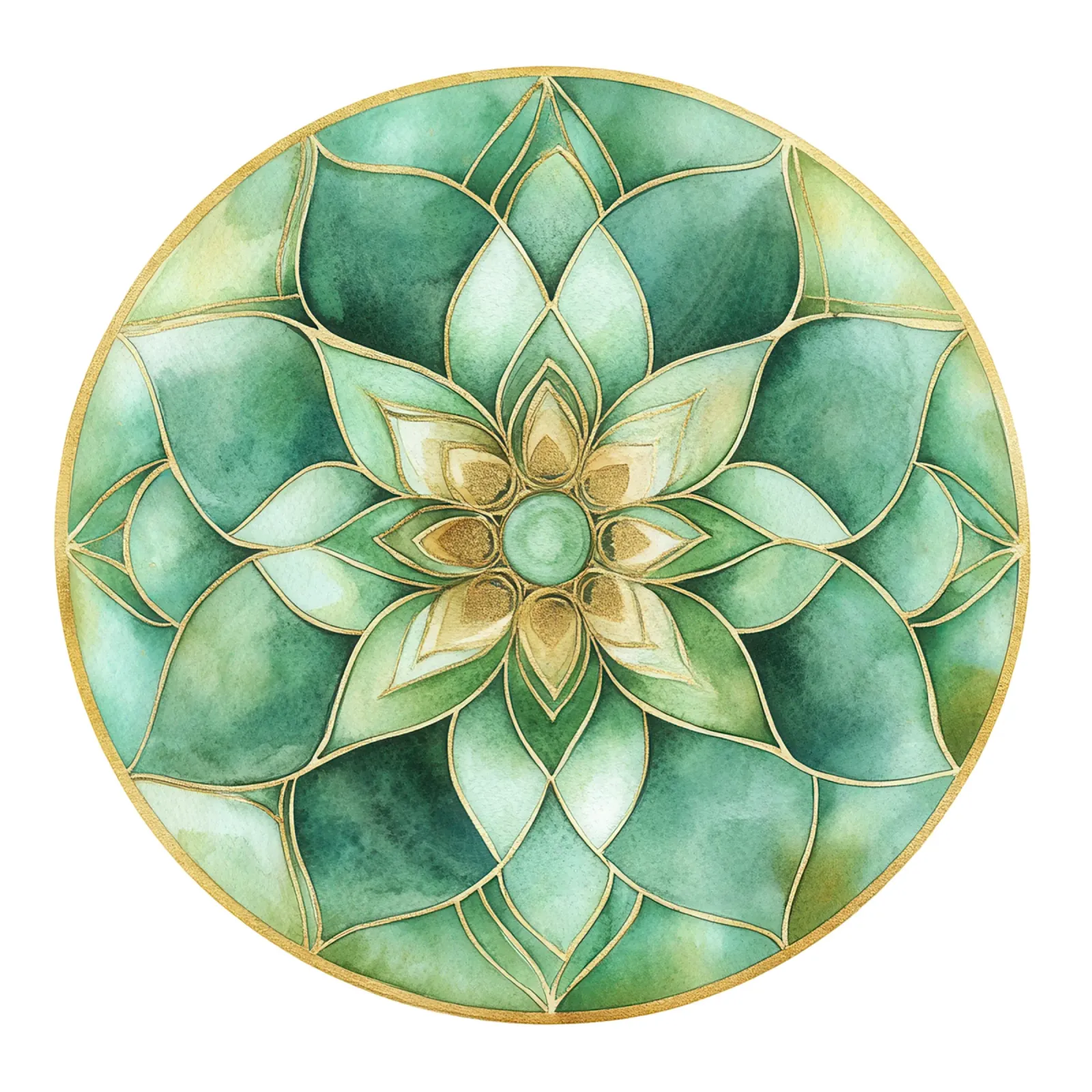 Mandala di salvia ad acquerello pellicola backlit da Spiritual Touch