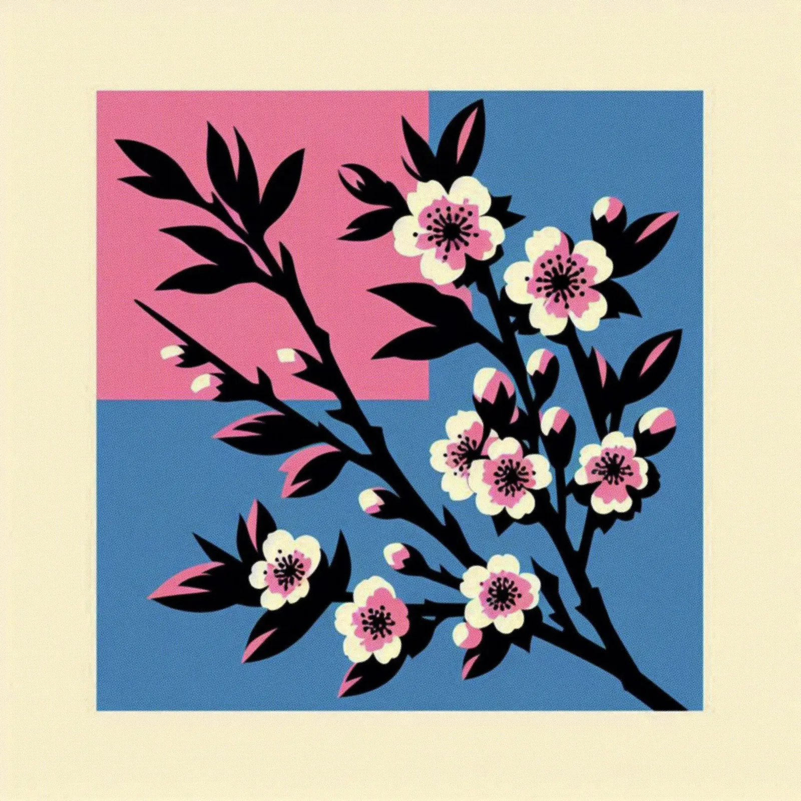 Sakura - Stampa poster d'epoca pellicola backlit da posterprints-by-nomad