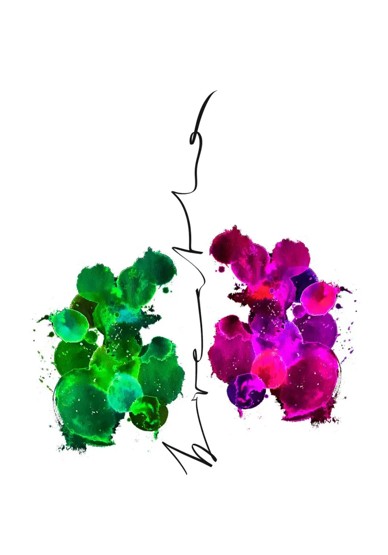 breathe poster con telaio in alluminio da LIMITED EDITION LETTERS