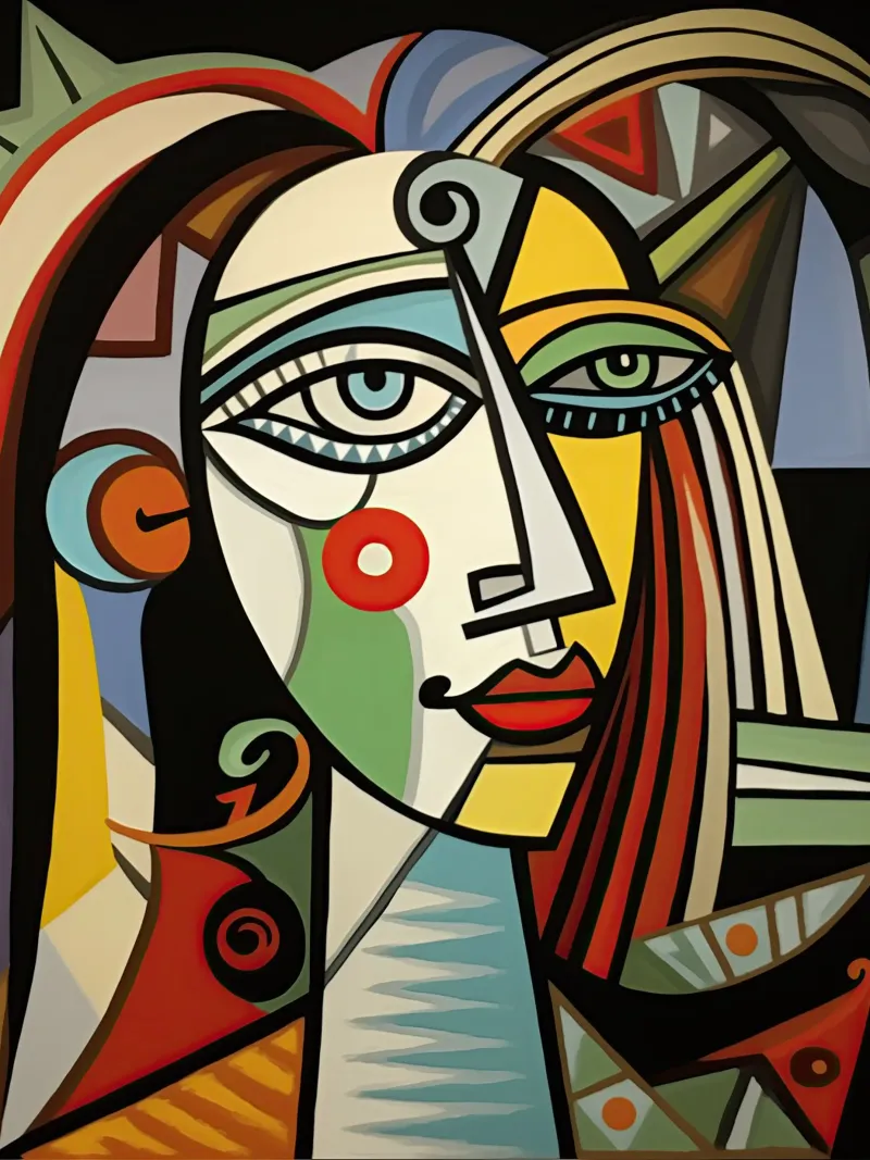 Picasso Forever | Ritratto di ispirazione cubista pellicola backlit da Autofocus