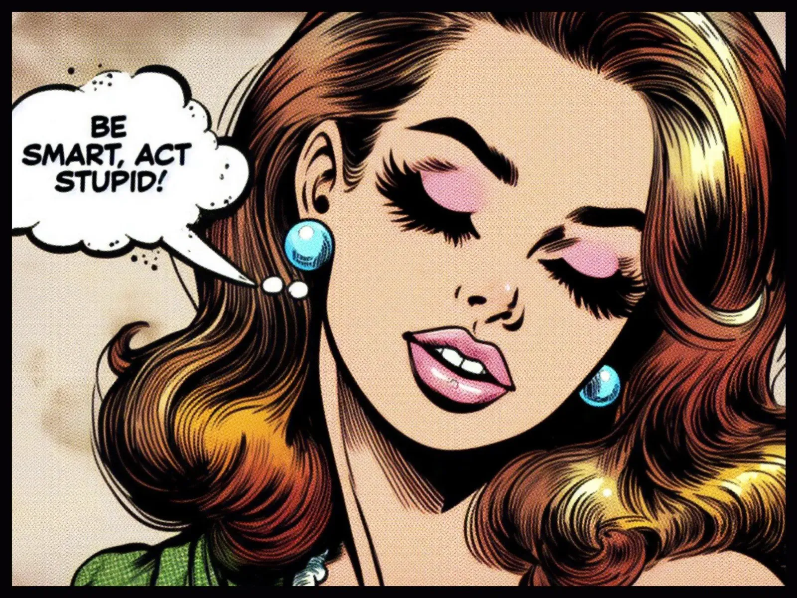 Be smart act stupid – Vintage Posterdruck poster con telaio in legno da posterprints-by-nomad