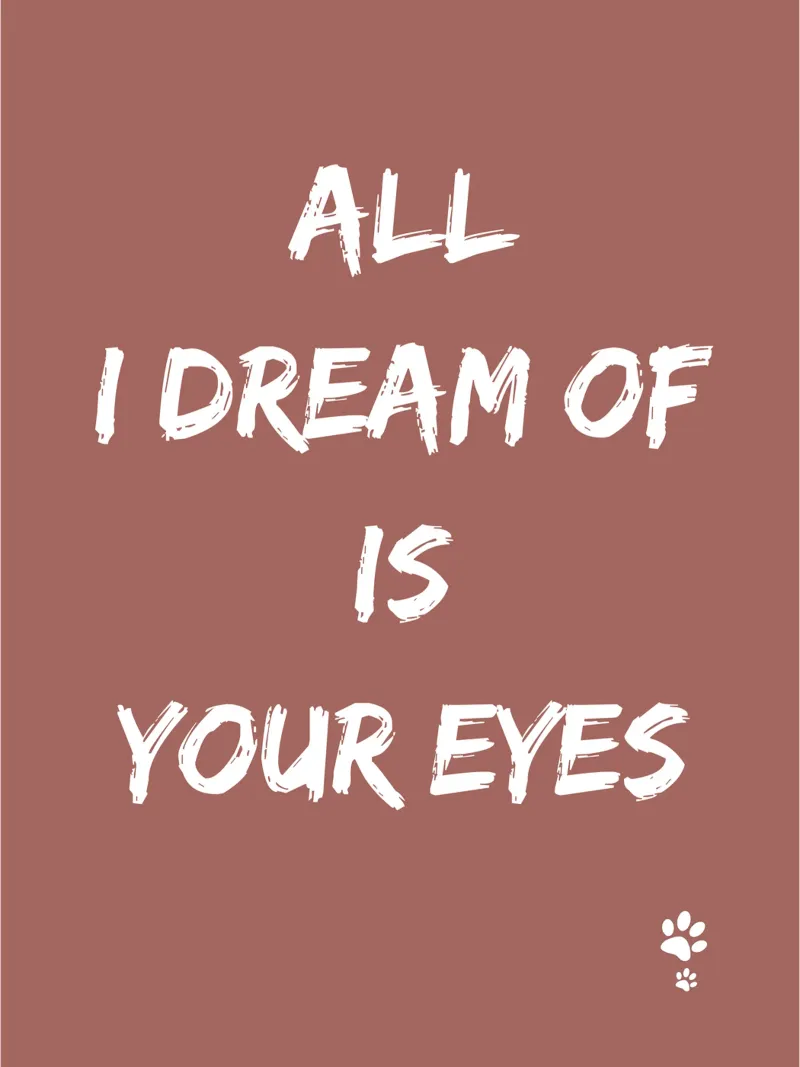 Sogno solo i tuoi occhi poster con telaio in alluminio da catsforyou