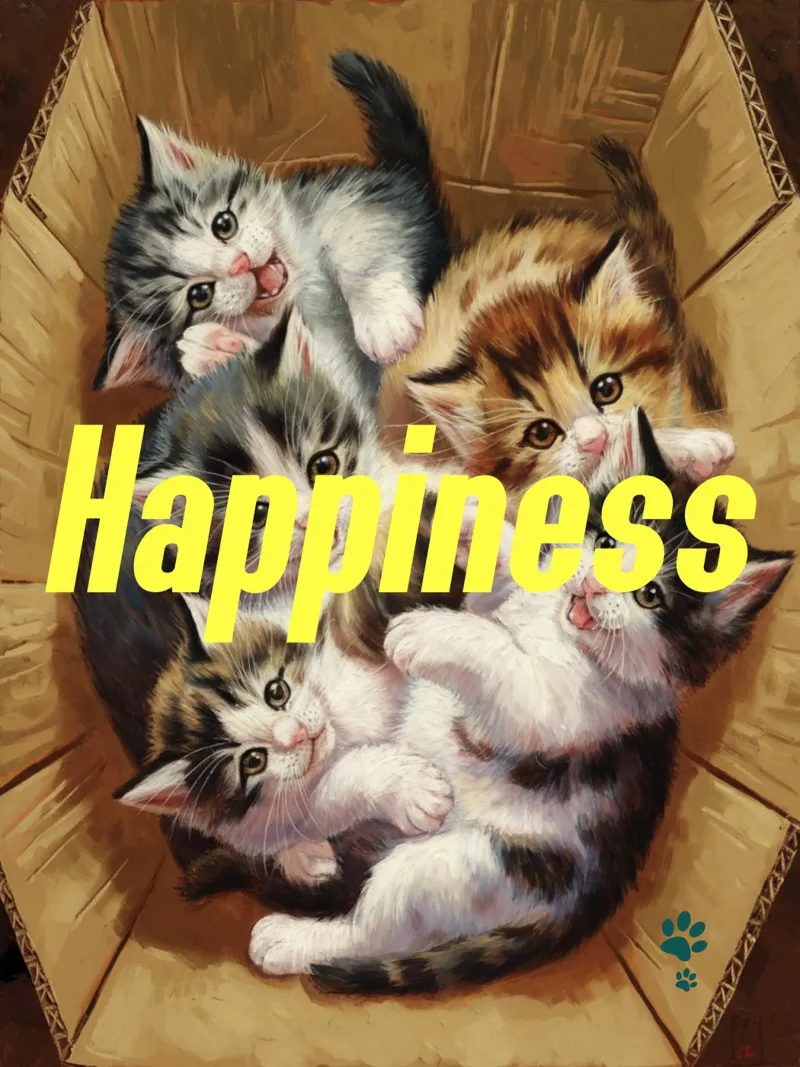 Felicità dei gatti carta hahnemühle da catsforyou