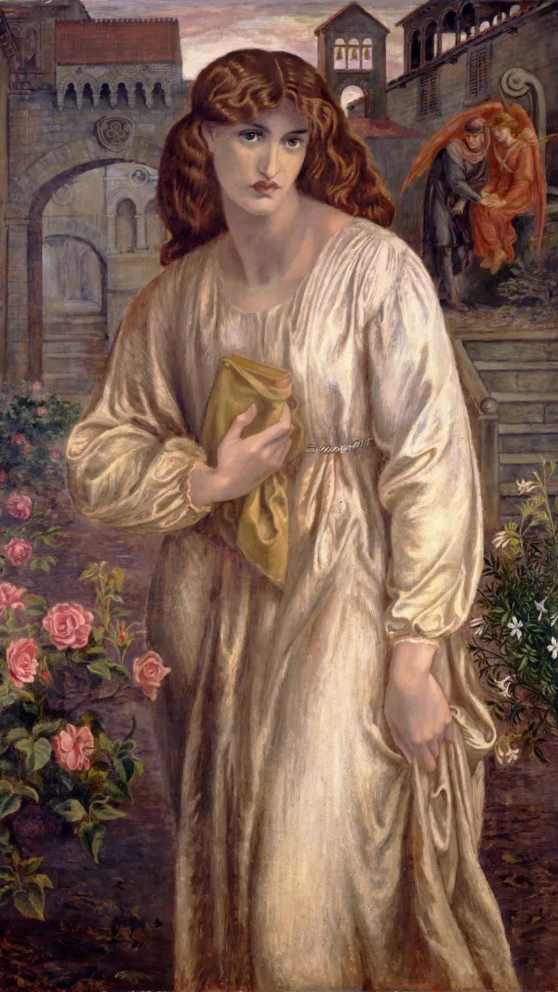 Dante Gabriel Rossetti - Salutation of Beatrice pellicola backlit da Timeless Artworks