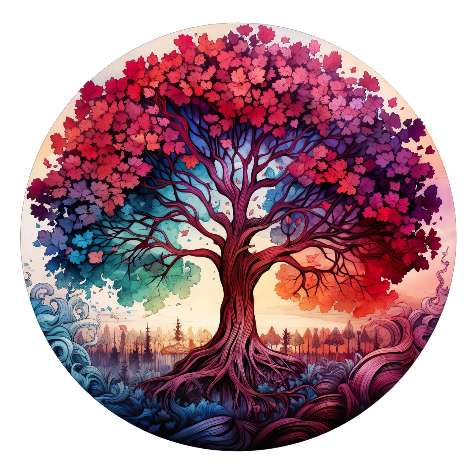 Albero della vita colorato pellicola backlit da Spiritual Touch