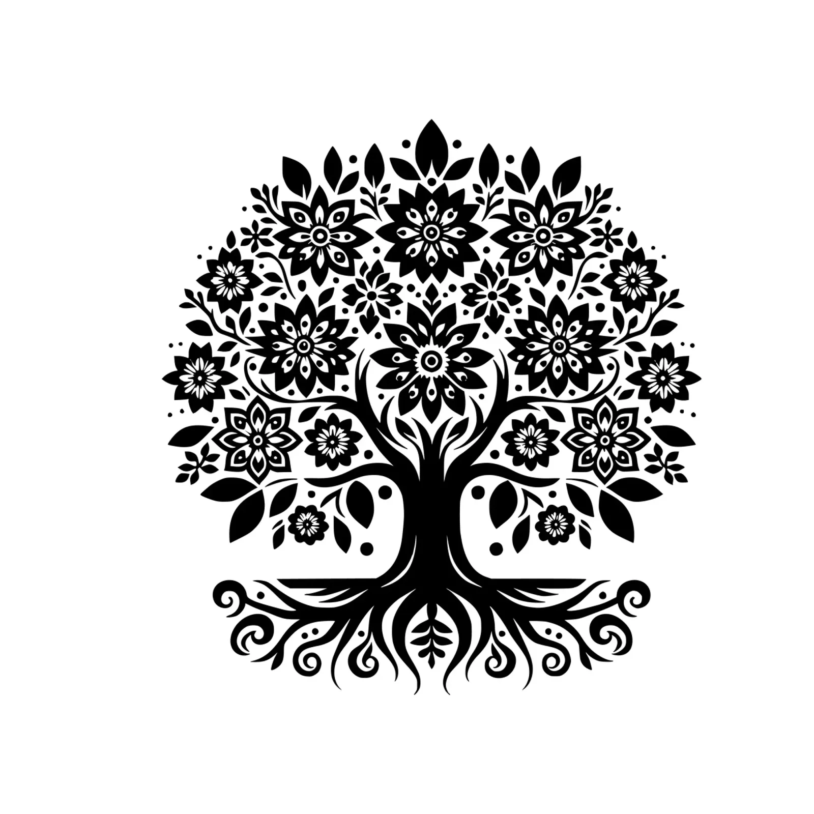 Albero della vita in bianco e nero carta hahnemühle da Spiritual Touch