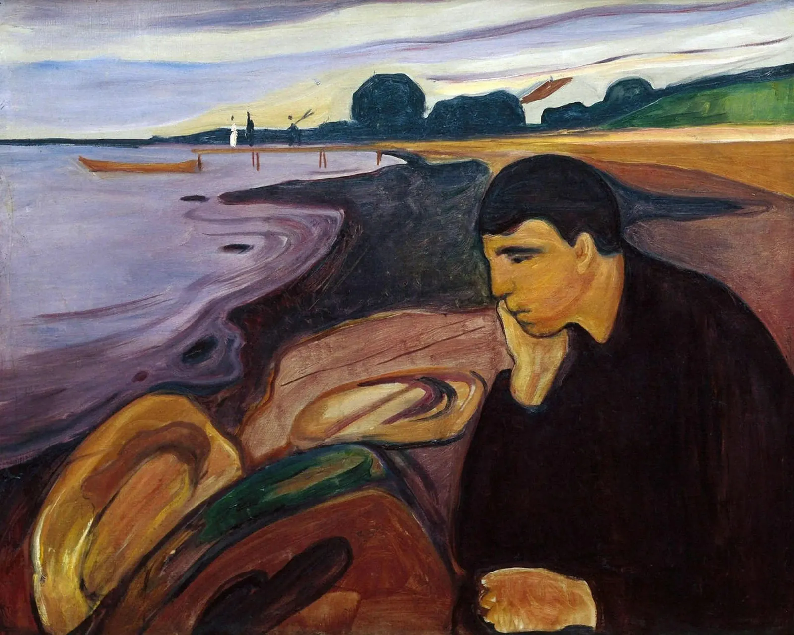 Edvard Munch - Malinconia pellicola backlit da Timeless Artworks