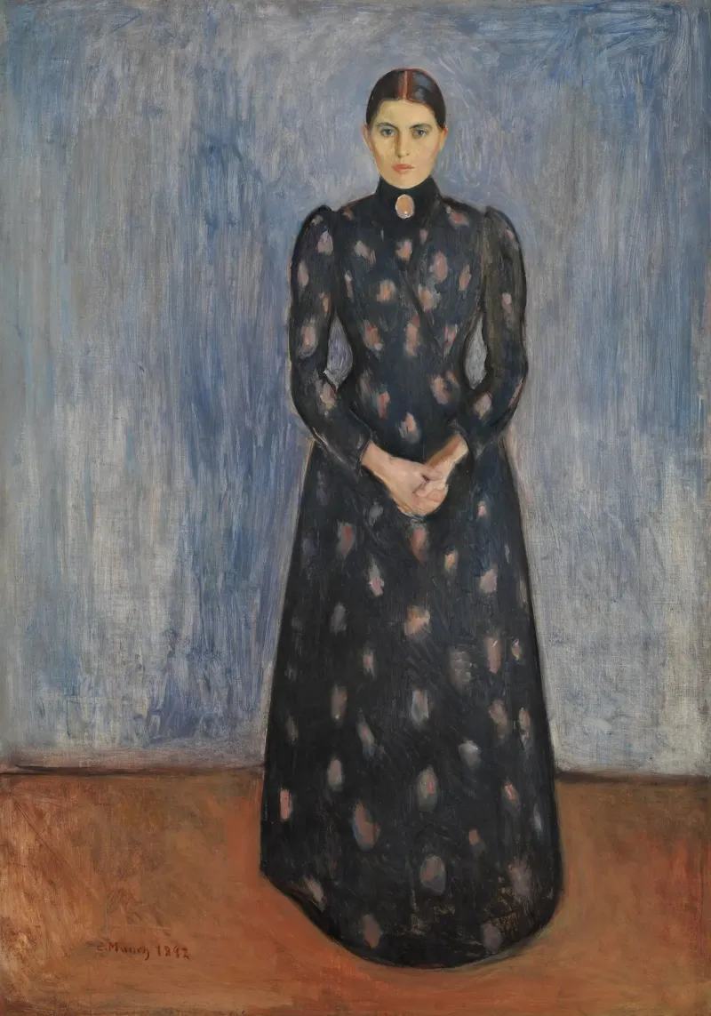 Edvard Munch - Inger in nero e viola pellicola backlit da Timeless Artworks