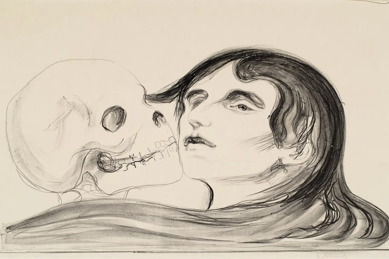 Edvard Munch - Il bacio della morte pellicola backlit da Timeless Artworks