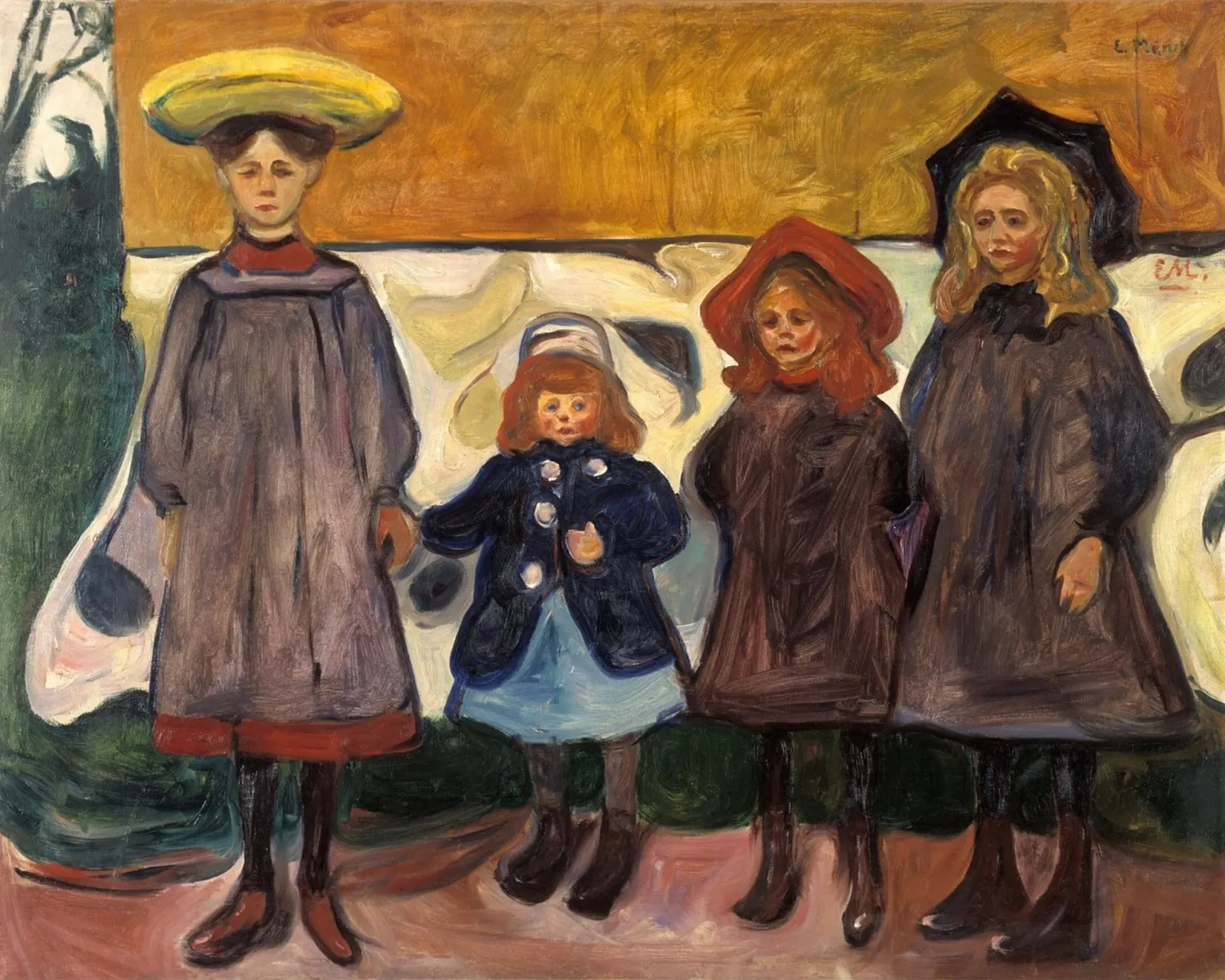 Edvard Munch - Quattro ragazze ad Asgardstrand pellicola backlit da Timeless Artworks