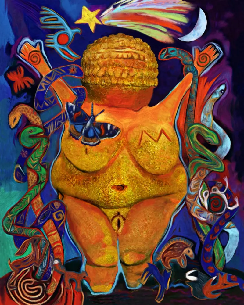 Joyous Willendorf pellicola backlit da goddess art