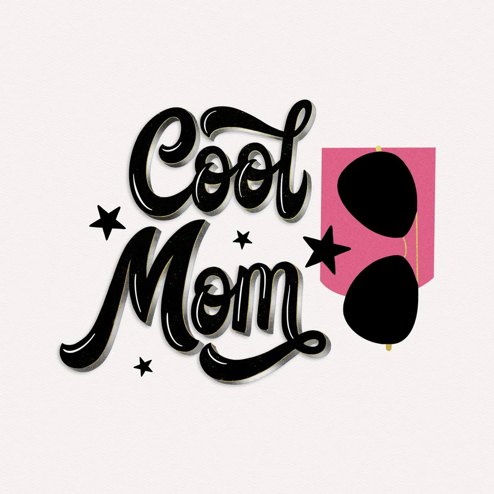 Cool maman, tout simplement. Pas seulement pour la fête des mères. toile avec Caisse américaine de CalliLetters