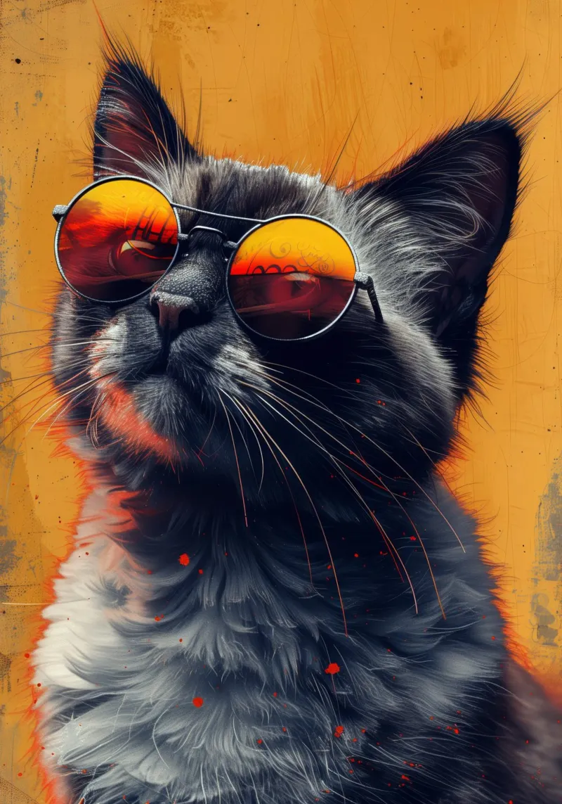 Occhiali da sole poster con telaio in plastica da Justyna Jaszke JBJart