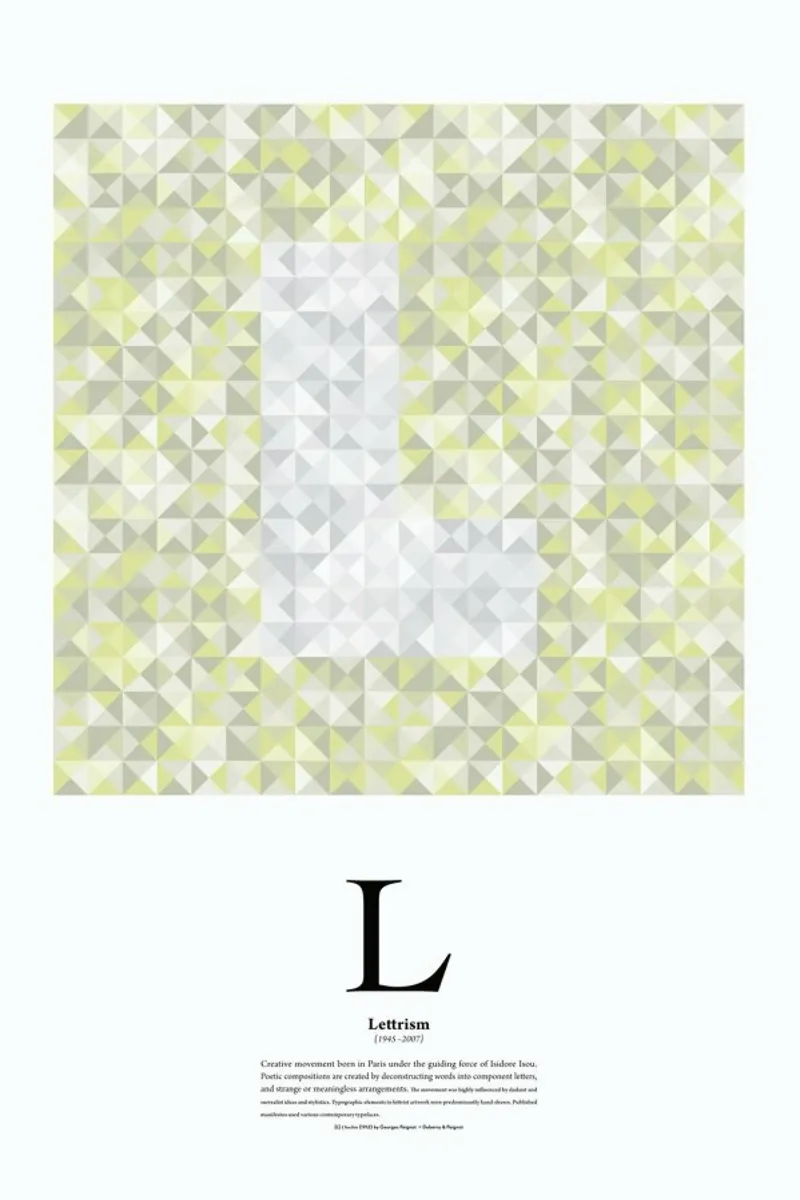L - Lettrism pellicola backlit da The True Type