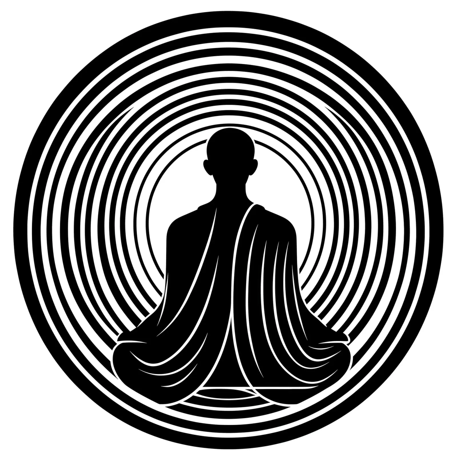 Meditazione | Lineart tela con Cornice a cassetta da Autofocus