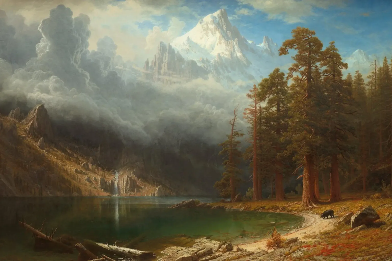Albert Bierstadt - Monte Corcoran alluminio dibond da Timeless Artworks