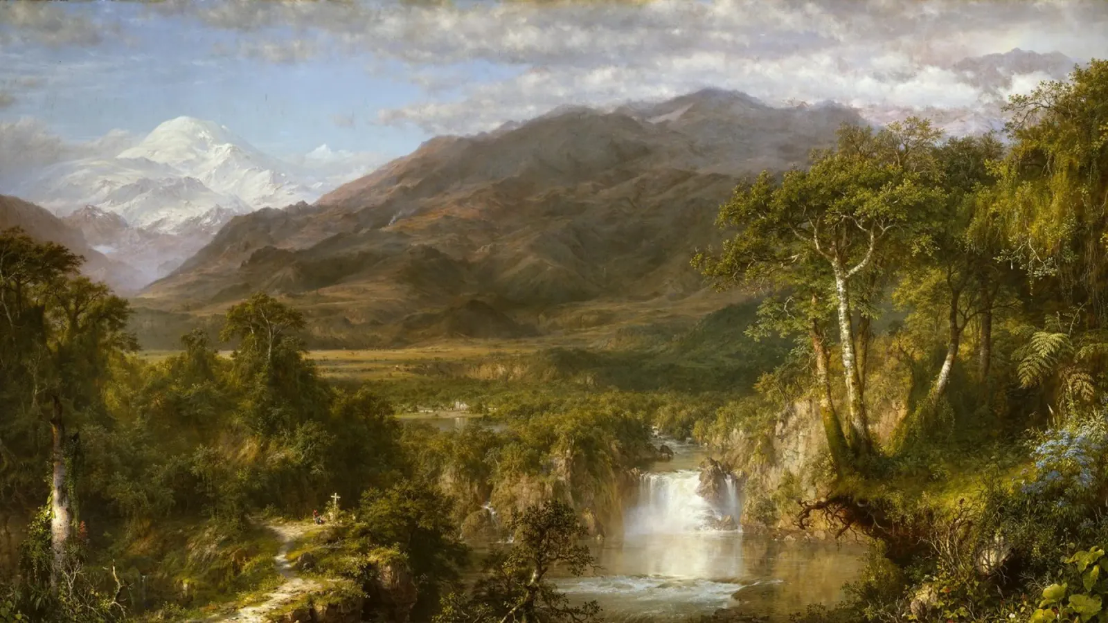 Frederic Edwin Church - The Heart of the Andes canvas with Floater frame by Timeless Artworks
