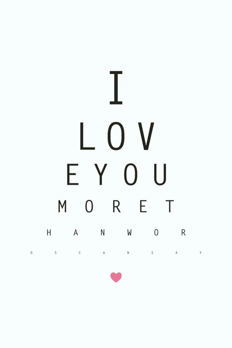 Love No. 3 poster con telaio in plastica da typealive